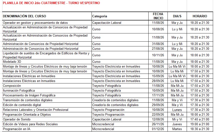 oferta cursos adultos 2026